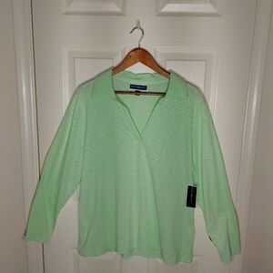 KAREN SCOTT Mint Green Polo Shirt, NWT